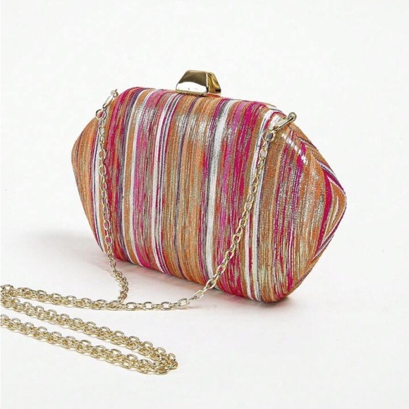 Multicolor Striped Women's Clutch - Picture 3 of 8
